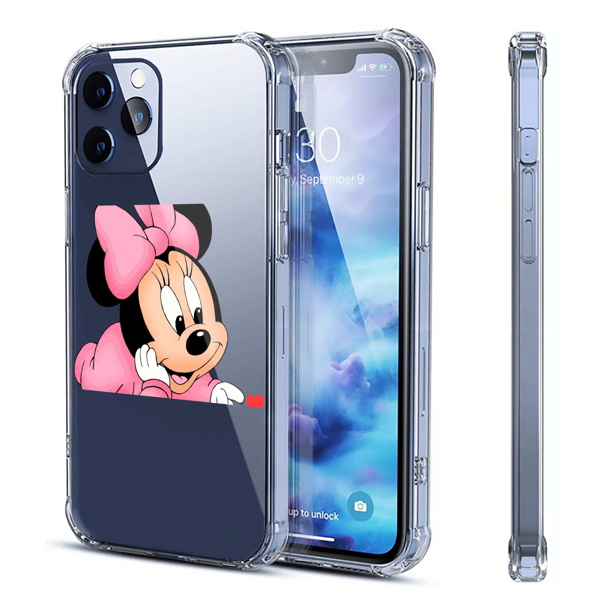 （画像用） ミッキーマウス Mickey Mouse 【iPhone 12シリーズ対応】透明スマホケース（クリアソフトケース）